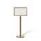 Montour Line Sign Frame Floor Standing 14x22H Satin Brass, EXIT SALIDA FSE200-1422-H-SB-EXITDBL - alternate 1